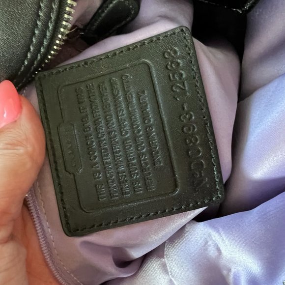 Coach Monogram and Patent Leather Hobo Shoulder Bag - Picture 7 of 7